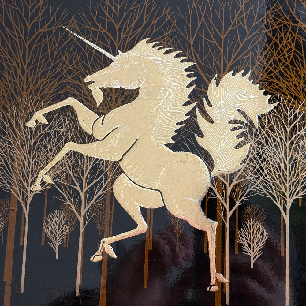 {SOLD} MCM Unicorn Tray for Vanity or Serving by OTAGIRI Japan